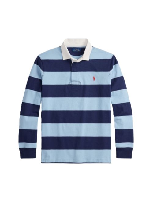 Polo Ralph LaurenPolo maniche lunghe stile rugby The Iconic Polo Ralph Lauren | 710-717116-503JERSEY POWDER BLU/NAVY